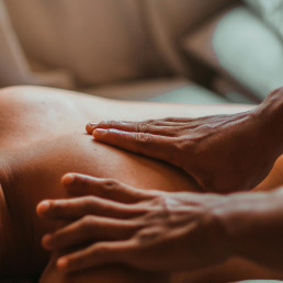 Massage therapy at Nobleman Quarters Barbershop Las Vegas